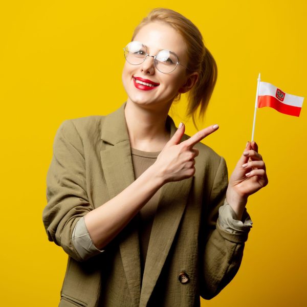 Matura Rozszerzona Polski - style blonde woman jacket with polish flag yellow scaled qknlsdg0pc1l5cpr1p9suzrejr31o2dlf02e44w6ls